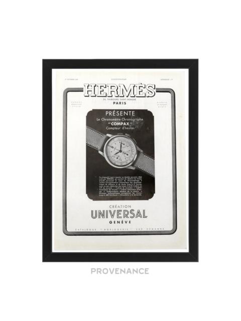 Hermès Hermes Antique Vintage Newsprint Ad - Universal Watch