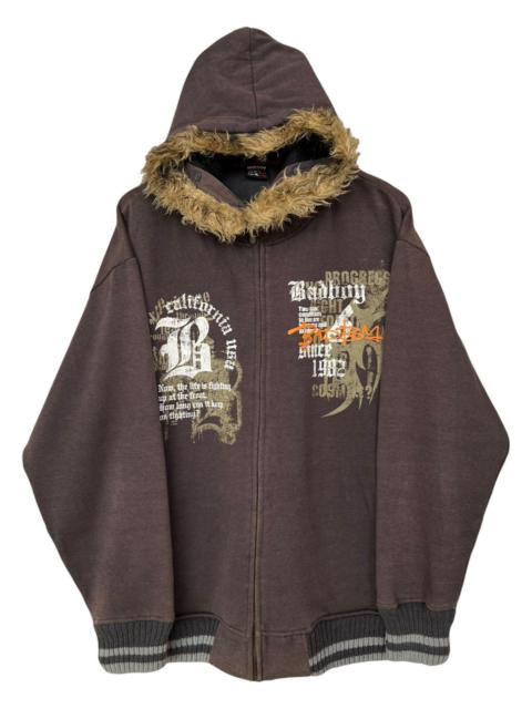 Other Designers Vintage Y2K Bad Boy Sunfaded Baggy Boxy Fur Hoodie