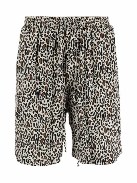 Nanushka LEOPARD-PRINT TRACK SHORTS