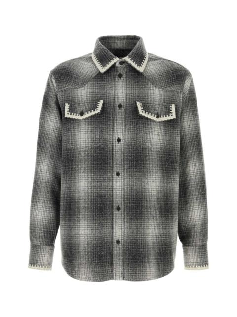Golden Goose Golden Goose Deluxe Brand Men Embroidered Flannel Shirt