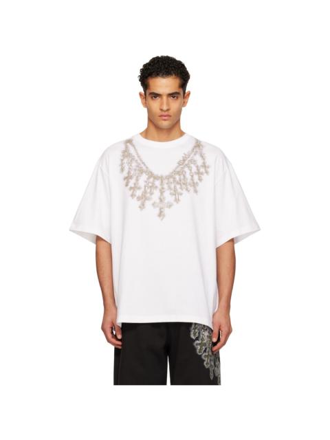We11done White Cross Necklace T-shirt