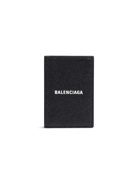BALENCIAGA Men's Cash Vertical Bifolded Wallet in Black/white