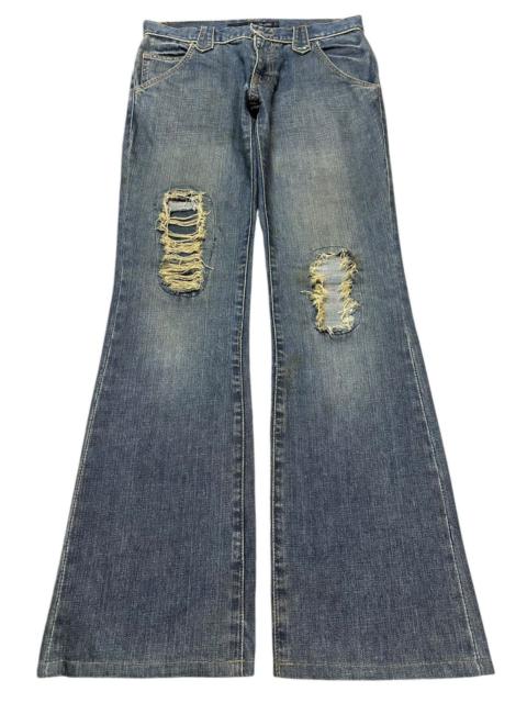 Other Designers Vintage Schlussel Faded Wash Style Distressed Flare Jeans