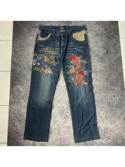 Seku Zeky Sukajan Embroidery Denim Jeans Pants