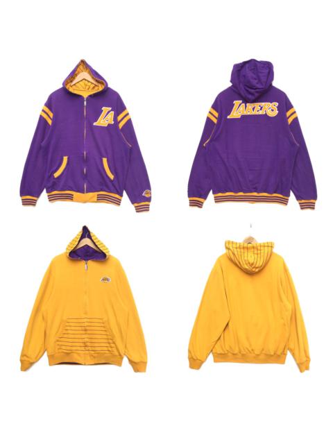 Other Designers NBA - Lakers Reversible Big Logo Spell Out Embroidered Hoodie | L