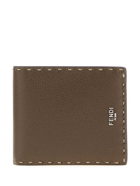 FENDI Fendi Men Mud Leather Wallet