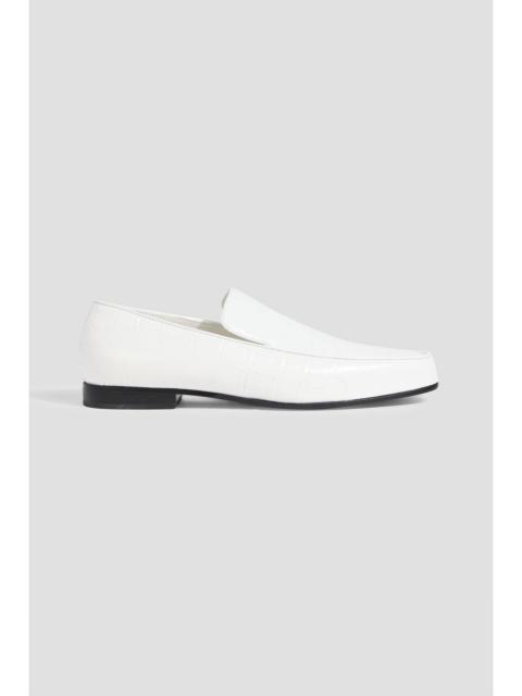 TOTEME Croc-effect leather loafers