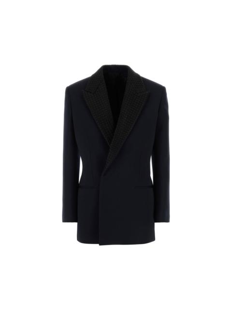 Bottega Veneta BOTTEGA VENETA Midight Blue Wool Blazer Jacket New & Authent