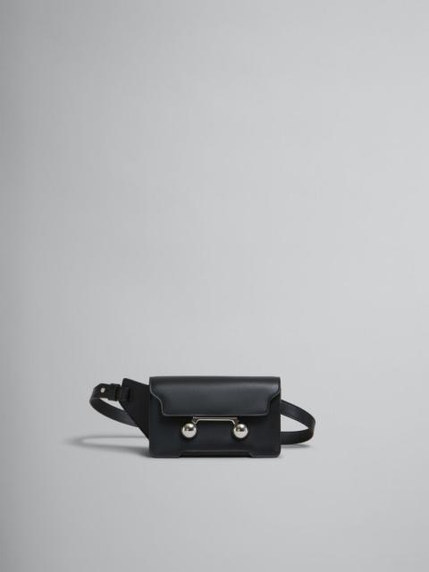 Marni BLACK LEATHER TRUNKAROO CROSSBODY BAG