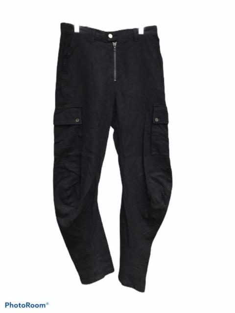 Other Designers Japanese Brand - SIXX Curve Leg Linen Cargo Pant M8 Riri Zipper