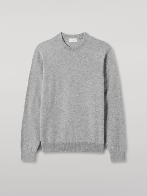 Johnstons of Elgin Rory Grey Classic Cashmere Crew Jumper