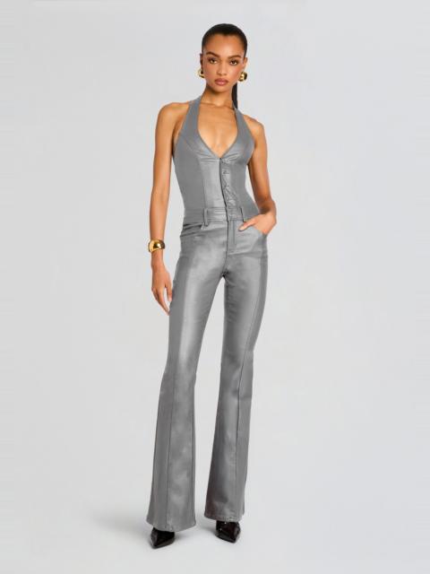 RETROFÊTE CYNTHIA COATED DENIM JUMPSUIT