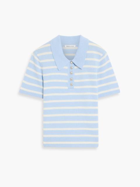 VERONICA BEARD Brandt striped cashmere polo sweater
