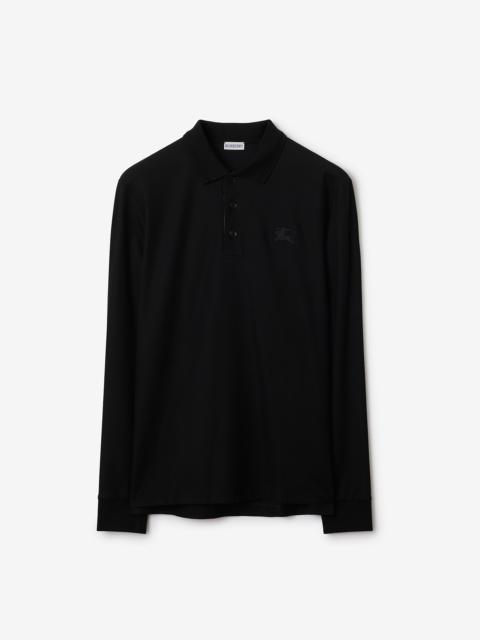 Burberry Long-sleeve Cotton Polo Shirt