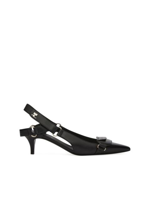 courrèges 50mm Racer slingback pumps