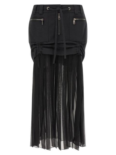 Dolce & Gabbana Twill and chiffon skirt