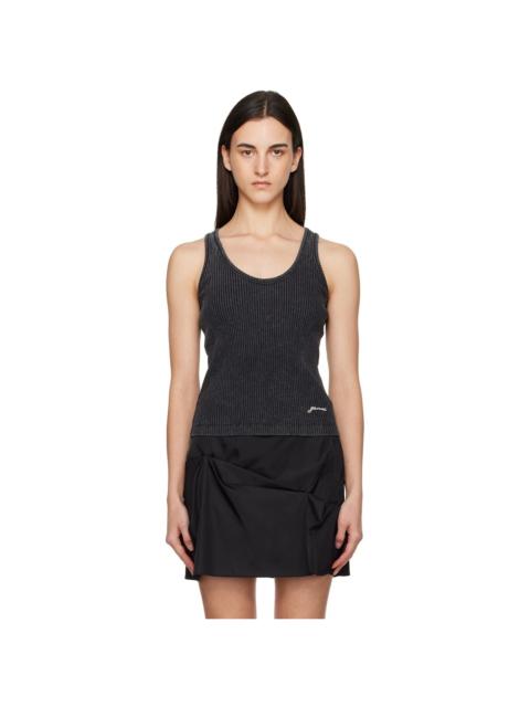 GANNI Black Washed Tank Top