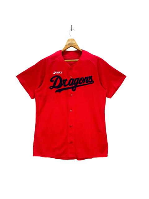 Asics ASICS DRAGONS BIG LOGO RED BUTTON JERSEY #8476-011