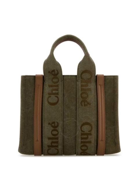 Chloé Chloe Canvas Small Woody Shopping Bag