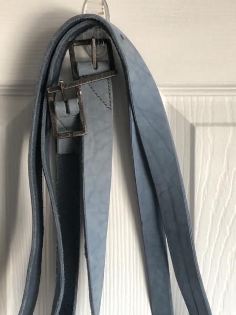 Other Designers Skinnosh - Glacier Vortex Bison Leather .925 Silver Double Buckle Belt