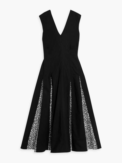 DEREK LAM 10 CROSBY Ella pleated printed cotton-poplin midi dress