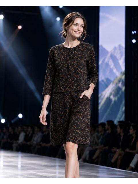 ISSEY MIYAKE Issey Miyake HAI Sporting Gear Leopard Print Long Dress