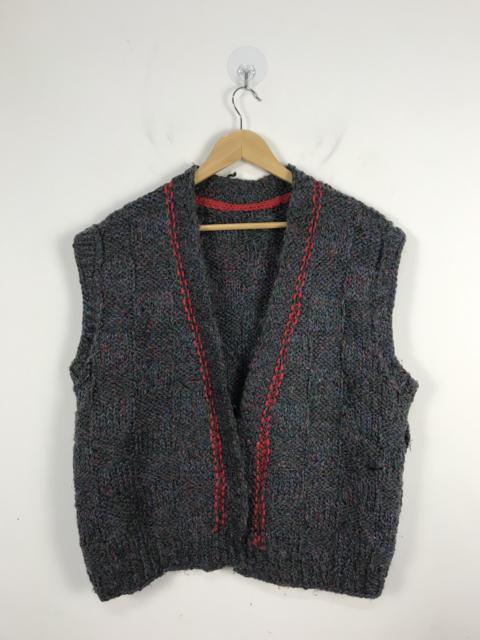 Other Designers Japanese Brand - Unbrand Japan Unbutton Hand Knit Vest #2937