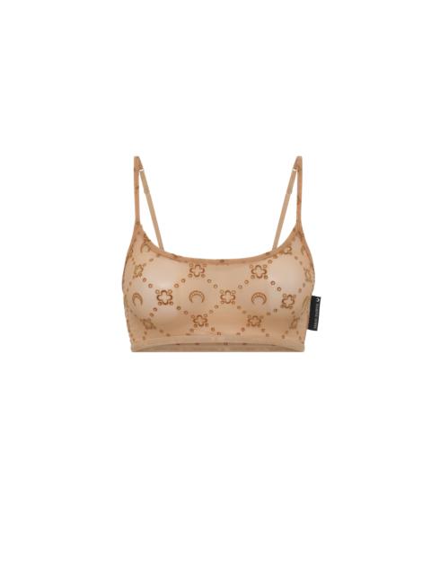 Marine Serre Recycled Mesh Flock Bralette
