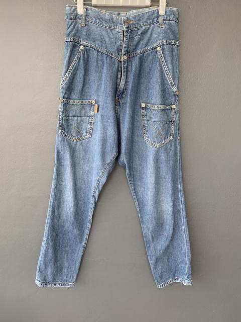 Other Designers Issey Miyake - MERCIBEAUCOUP JEVOUS ENPRIE INDIGO DRY PANTS UNIQUE DESIGN