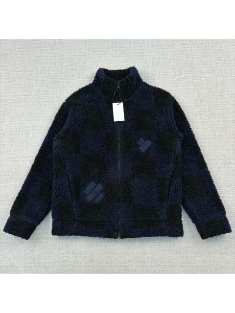 Louis Vuitton LOUIS VUITTON x Nigo2/SS22 Checkered Pattern Lambswool Zip-Up Stand Collar Jacket