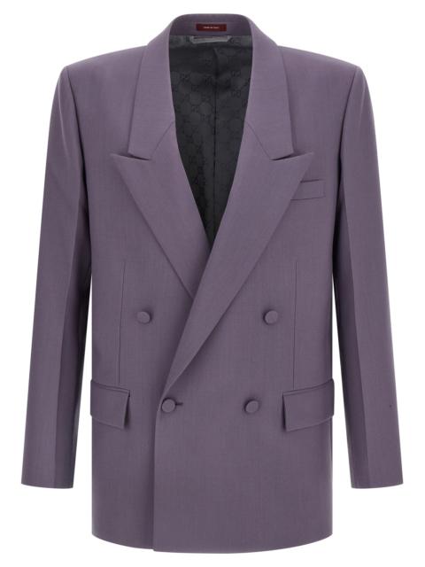 GUCCI Gucci Men Double-Breasted Wool Blazer