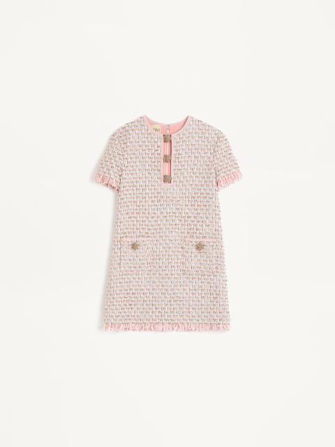 Valentino EMBROIDERED RIBBON TWEED SHORT DRESS