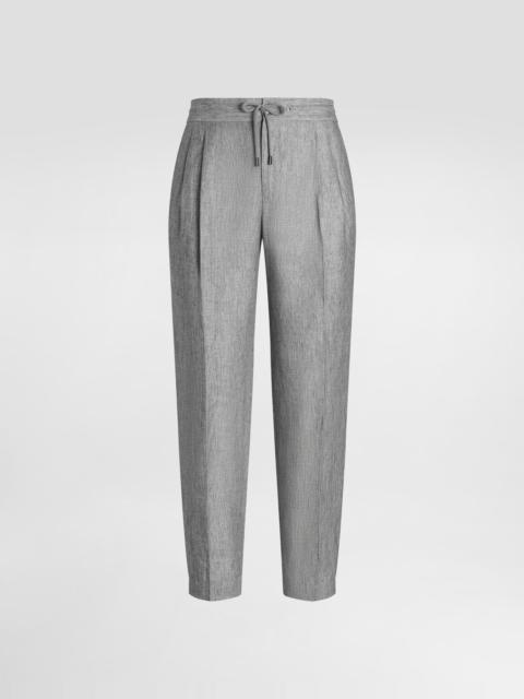 Dolce & Gabbana Washed linen canvas trousers
