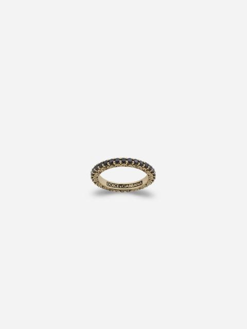 Dolce & Gabbana Yellow gold Family ring with black sapphires