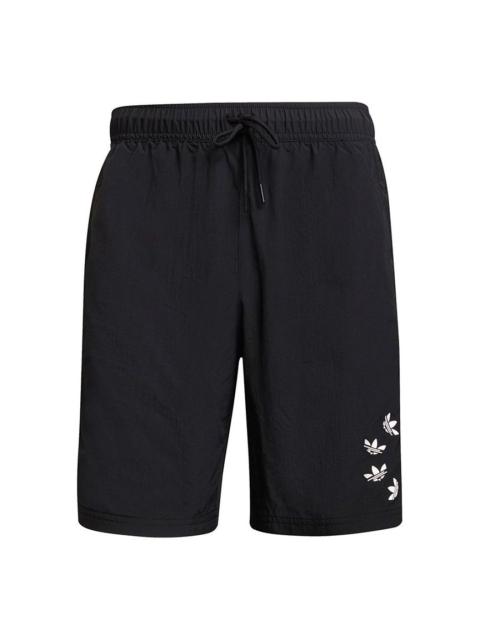 adidas adidas originals St Swimshort Casual Sports Breathable Lacing Shorts Black H37729