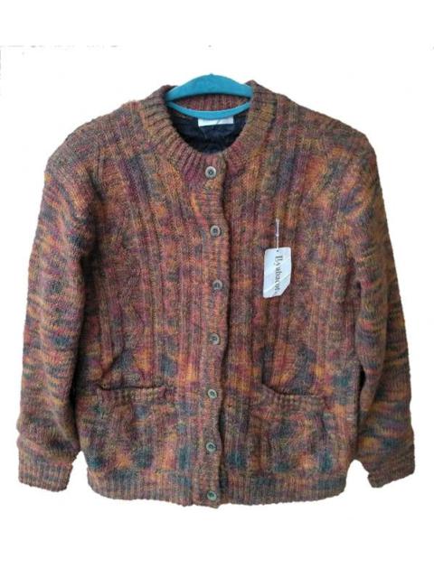 Other Designers Vintage - 🔥90s DEADSTOCK LLYABACOT BUTTONED WOOL KNITWEAR