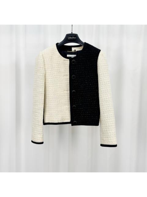 SAINT LAURENT Saint Laurent black and white tweed jacket (Chanel-style)