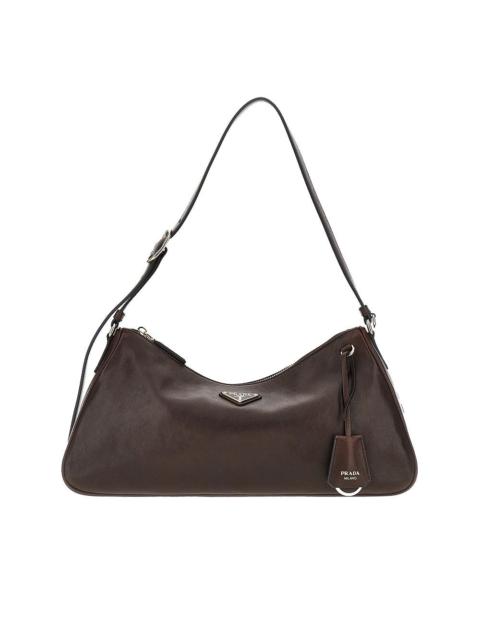 Prada Prada Aimée Nappa Large Shoulder Bag Brown