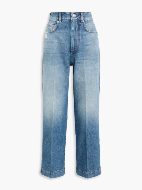 Sportmax Conio distressed high-rise straight-leg jeans
