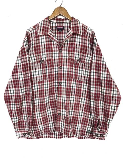 Other Designers Vintage - Vintage Coleman Plaid Tartan Double Pocket Button Up Shirt