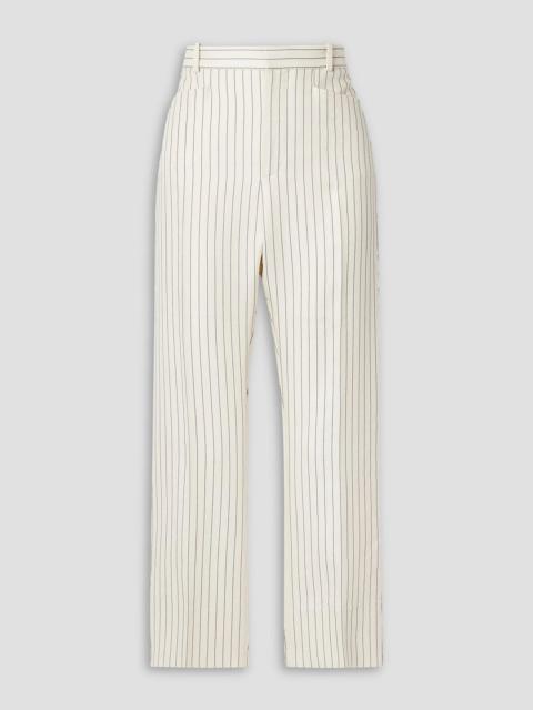 TOM FORD Pinstriped wool-blend twill straight-leg pants