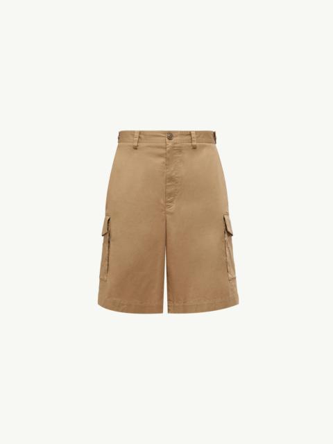 Moncler Cotton Gabardine Cargo Shorts