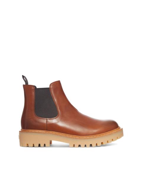 Prada Prada Men Smooth Calf Leather Ankle Boots