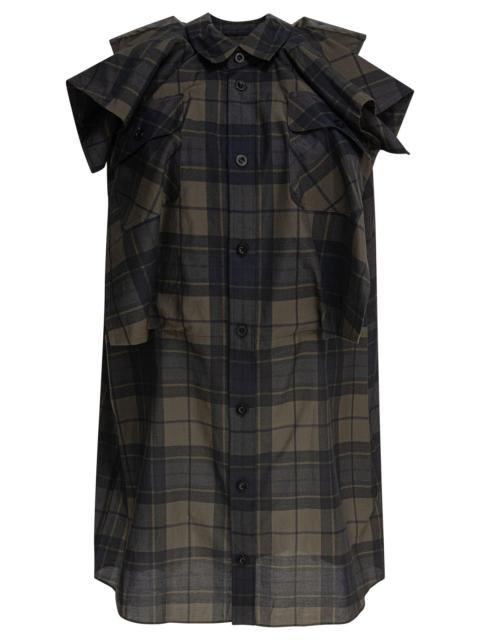 Sacai Plaid Print Dress