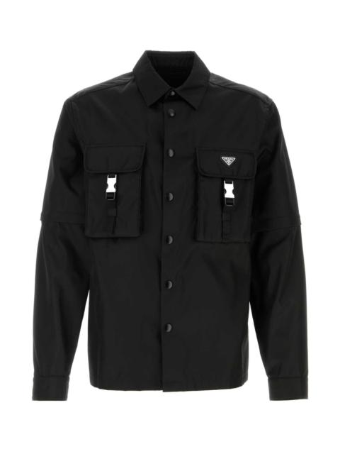 Prada Prada Men Black Re-Nylon Shirt