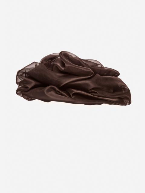 MAGDA BUTRYM Oversized organza draped hat in brown
