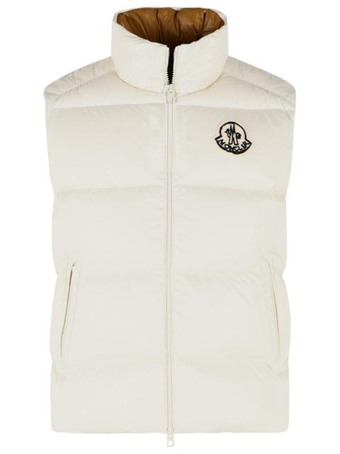 Moncler Moncler 'Belice' Padded Vest In Ivory White Polyamide Men