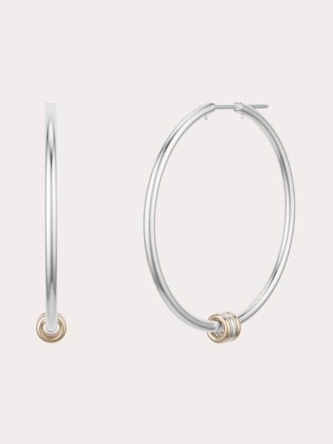 Spinelli Kilcollin Pegasus Sterling Silver & 18k Gold Hoop Earrings