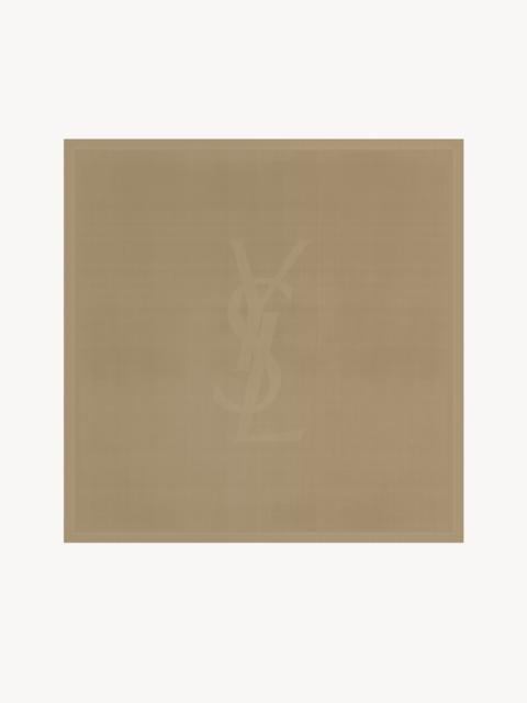SAINT LAURENT CASSANDRE SQUARE SCARF IN SILK CHARMEUSE