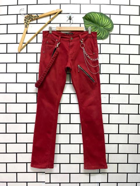 Other Designers Japanese Brand - Japan Made COMPLEX ESCAPE Super Red Punk Style Pants